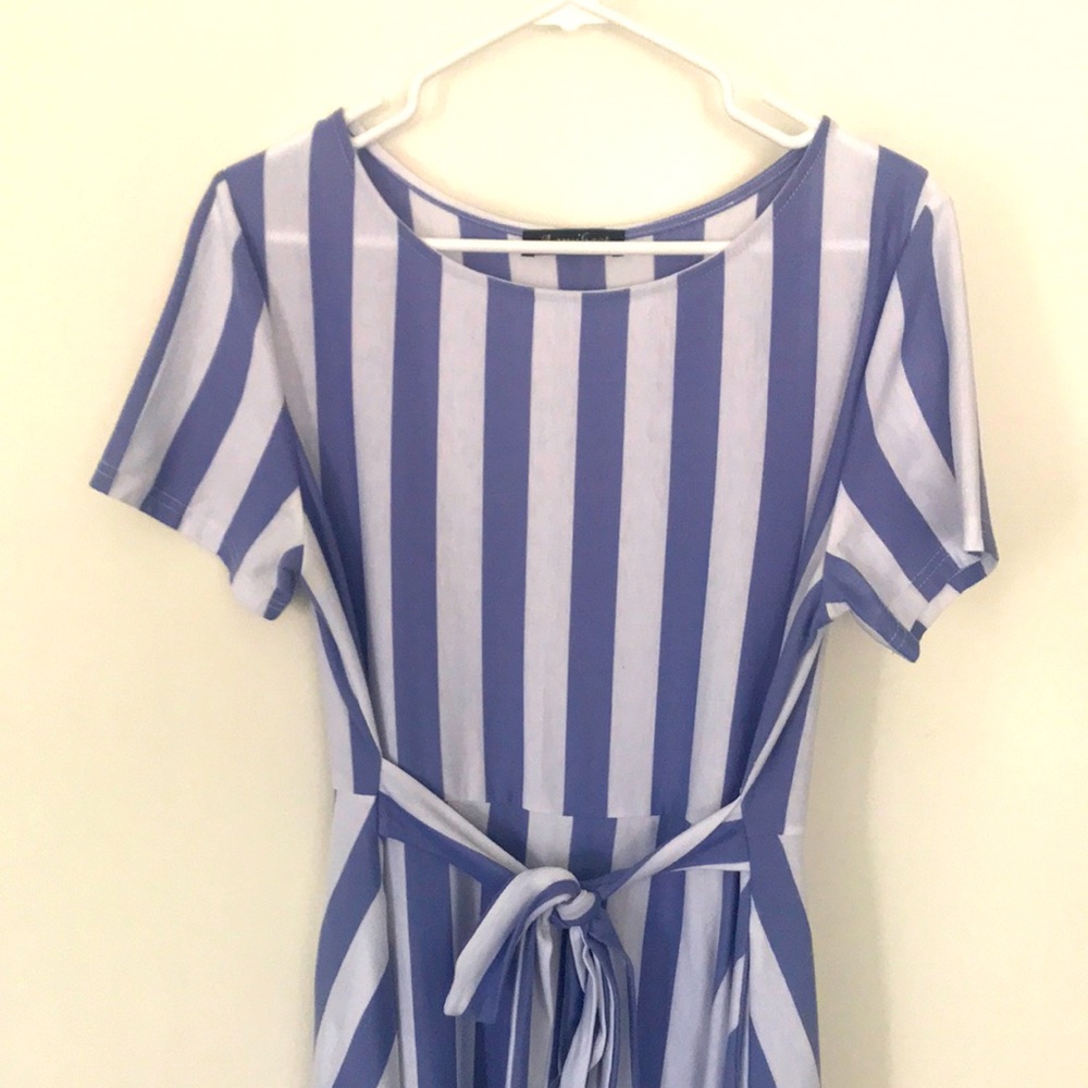 Aamikast Blue Striped Dress. Size L